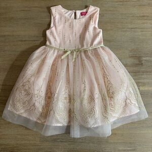 Zunie Girl | Blush and Gold Dress | 3T